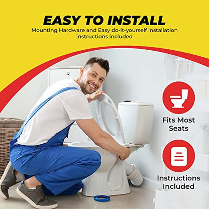 White Plastic Toilet Seat Hinge Replacement with Bolts Screw and Nuts