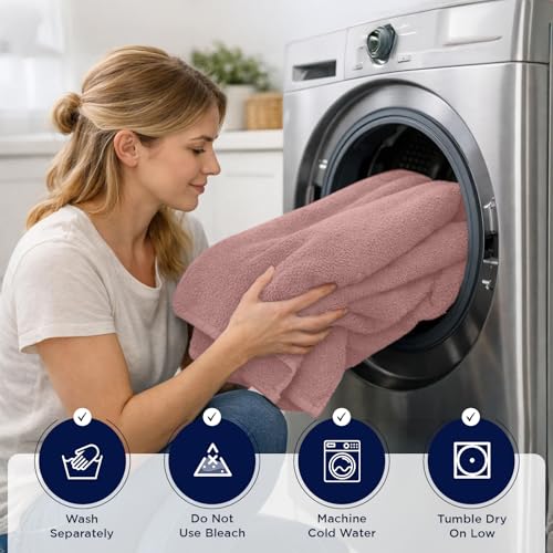 DAN River 2 Pack Bath Sheets Extra Large 35x70, Large Bath Towels for Adults, XL Oversized Heavy Duty Towel Set, 600 GSM 100% Ring Spun Cotton, Soft Quick Dry, Dusty Rose - color: Dusty Rose, size: Bath Sheet 35x70" (PK 2)