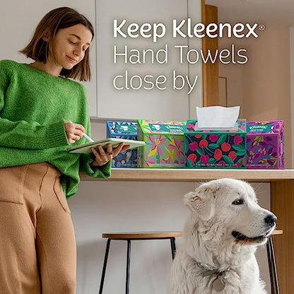 Kleenex Disposable Paper Hand Towels, 6 Boxes, 60 Tissues per Box (360 Total Tissues), Packaging May Vary | 360 Total Tissues - size: 60 Towels (Pack of 6)