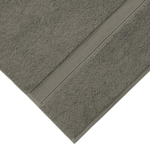 Supreme Terry 2-Piece Bath Towel Set, Hotel & Spa Quality, Plush and Absorbent 100% Turkish Cotton Towels, Quick Dry-Dark Grey - color: Dark Grey, size: Bath Towel Set