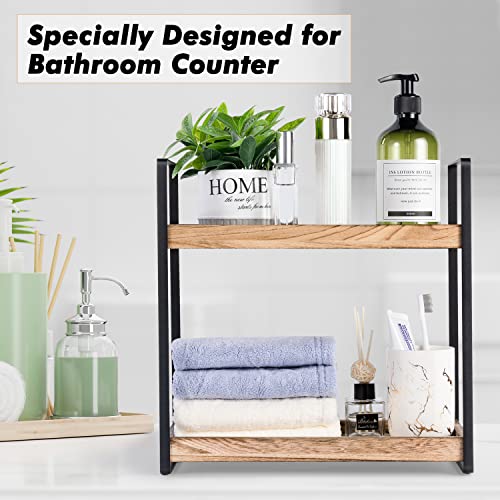 Giftacity Bathroom Counter Organizer and Storage - Kitchen Countertop Organizer for Bathroom Sink and Coffee Bar, 2-Tier Vanity Counter Tray Shelf for Restroom Decor