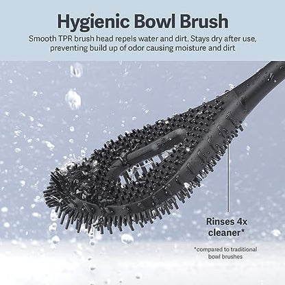 Casabella Hygienic Toilet Bowl Brush with Caddy, Black