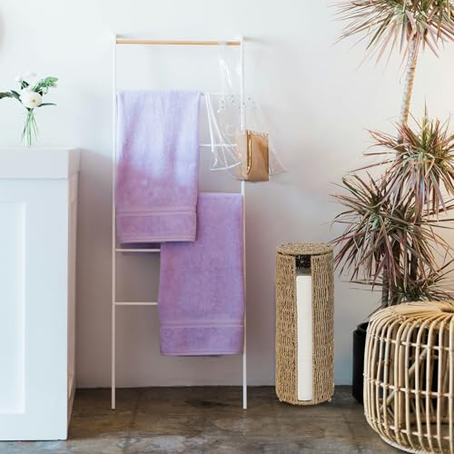 PINXIURY Seagrass Toilet Paper Holder with Storage, 3 Rolls of Wicker Toilet Paper Holder for Bathroom and Under Sink, Handmade Woven Toilet Paper Rolls Holder Stand - color: Natural Seagrass