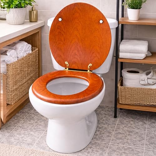LDR Industries 050 1700 Toilet Seat, Oak - color: Oak