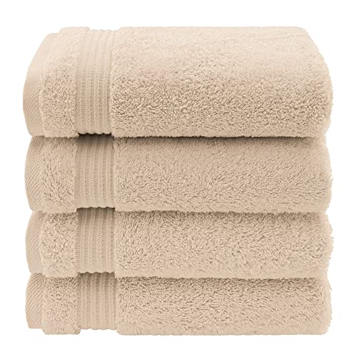 American Veteran Towel, Hand Towels for Bathroom Set of 4, 100% Cotton Turkish Hand Towel Sets, Soft Hand Face Towels, Beige Hand Towels - color: Beige, size: 16x28