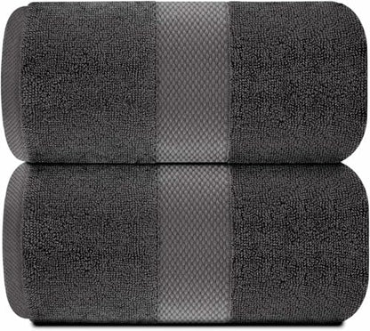 White Classic Luxury Bath Sheets Towels for Adults Extra Large | Highly Absorbent Hotel Collection | 35x70 Inch | 2 Pack (Charcoal Gray) - color: 07: Charcoal Gray