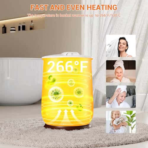 Towel Warmer with Timer Function, 20L Capacity Large Towel Warmer Bucket for Bathroom, Temperature Adjustable, LED Display, Dryer for Towels, Robes, Blankets - size: 20L–E2189M