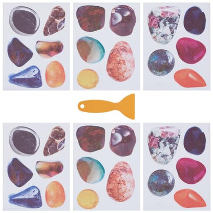 3 Pages Non Slip Bathtub Stickers Bulk Sea Shell Bath Tub Non Slip Stickers with Scraper Plastic Adhesive Ocean Animal Conch Slippery Floor Decal for Shower and Bath Tub Home Decorations - style: Marine Animal 2