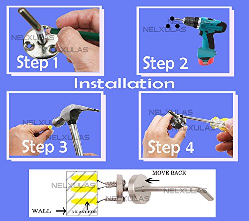 Brushed Stainless Steel Single Heavy Duty Long Coat Hook Robe Hanger Wall Mount Hook, Fit for Kitchen,Bedroom,Living Room, Bathroom,Closets and Garage Storage (4-2/3", 4 PCS) - size: 4-2/3" , 4 PCS