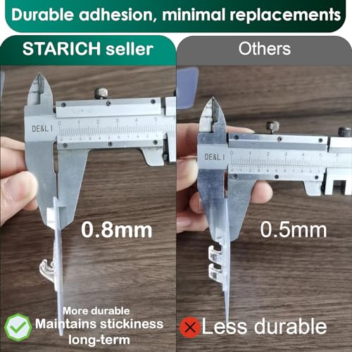 Shower Caddy Adhesive Replacement Stickers, Shower Organizer Adhesive Replacement Strips (Transparent - 12 Packs - 1 2 Wire Hook) - color: Transparent - 12 Packs - 1 2 Wire Hook