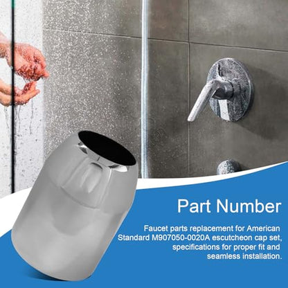 Escutcheon Cap Set, Faucet Trim Cover Replacement for M907050-0020A Chrome | Polished Chrome, Durable Faucet Trim Cover for Bathroom & Kitchen Sink