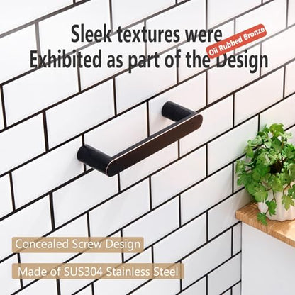 KOKOSIRI Towel Rings Bathroom Hand Towel Bar 9-Inch Wall Mount Towel Rack Oil Rubbed Bronze Stainless Steel Bathroom Hardware, B4010ORB-L9 - color: Oil Rubbed Bronze