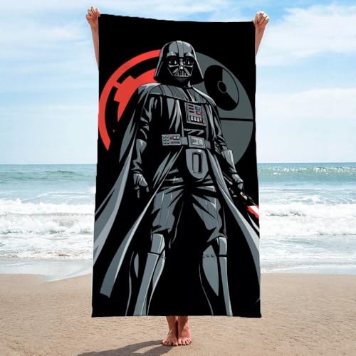Jay Franco Star Wars Darth Vader Bath Pool Beach Towel - Kids Super Soft & Absorbent 100% Cotton Towel, Measures 28 x 58 - color: Black - Star Wars