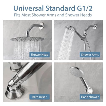Chrome 90 Degree Elbow Shower Head Adapter All Metal | Handheld Shower Head Elbow Adapter Shower Arm Angle Adapter Shower Arm Extension Showeradapter For Shower Head Extension Pipe - color: Chrome, size: 90°