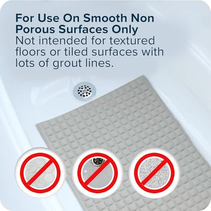 SlipX Solutions Pillow Top Soft Padded Non Slip Bathtub Mat, 27x15.5, Gray | Soft Anti Slip Bath Tub And Shower Mat, 700 Air-Filled Pillows, Strong Suction Cups, Extra Comfort Underfoot - color: Gray