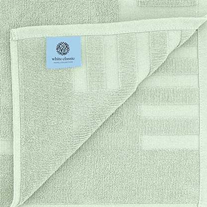 White Classic Luxury Bath Mat Floor Towel Set - Absorbent Cotton Hotel Spa Shower/Bathtub Mats [Not a Bathroom Rug] 22"x34" | 2 Pack | Mint Green - color: 10: Mint Green