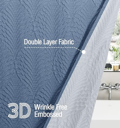 Ombre Blue Shower Curtain for Bathroom, Farmhouse Bath Curtain 72x72 - color: Ombreblue, size: 72"W x 72"L (Pack of 1)