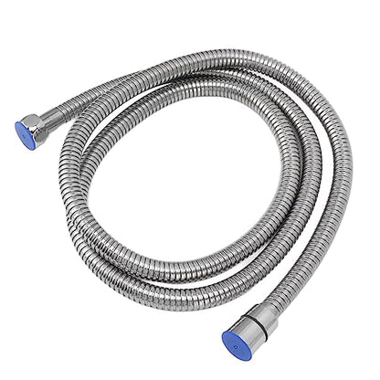 59in Shower Hose, 3 Layers Pressure Stainless Steel Flexible Long Shower Hose with Hot Cold Nozzles, Universal Fit for Bathroom Replacement (Electroplated) - color: Electroplated
