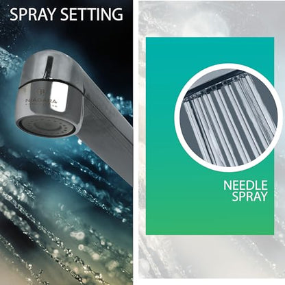 Niagara Conservation N3205N-PC-TU 1-Spray 0.5 GPM .94-in. Pressure-Compensating Needle-Spray Faucet Aerator Chrome, 6-Pack | Bathroom Sink and Kitchen Sink Aerator for Home Improvement - color: Chrome, style: 0.5 GPM (Needle)