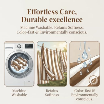 Premium 5-Piece Bath Towel Set | 100% Microfiber Ultra Soft & Quick Dry | Large Bath Towels, Hand Towels & Washcloths for Bathroom, Spa, Gym, | 1 Bath, 2 Hand, 2 Washcloths | Brown - color: Brown, size: 5 Pcs