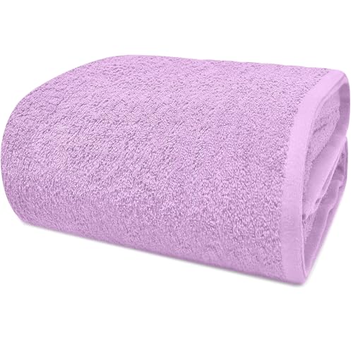 DAN RIVER Pack of 1 Jumbo Bath Sheet 40x80 Inches, XL Towels Oversized for Adults, Fluffy and Soft Plush Towels - Lavender - color: Lavendar