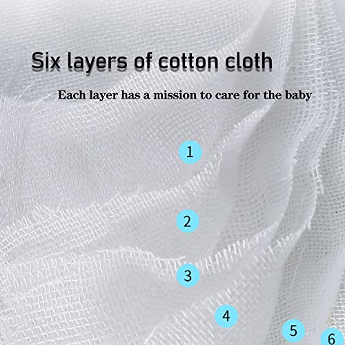Baby Wash Cloth and Towels 5 Pack - Muslin Washcloths, Super Soft Newborn Bath Face Towels, Cotton Reusable Wipes
