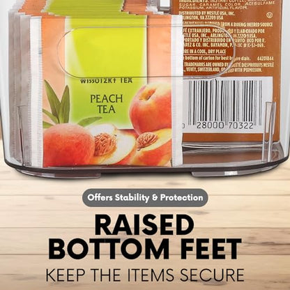 CONTROL KITCHEN Small Clear Plastic Storage Bins, Perfect for Organization or Pantry and, Fridge Organizer, Cabinet Organizers - size: Small