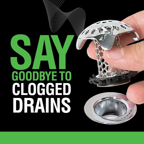 SinkShroom Ultra Revolutionary Bathroom Sink Drain Protector, Stainless Steel - style: Single