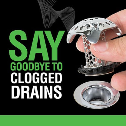 SinkShroom Ultra Revolutionary Bathroom Sink Drain Protector, Stainless Steel with Stopper - style: Combo with Stopper