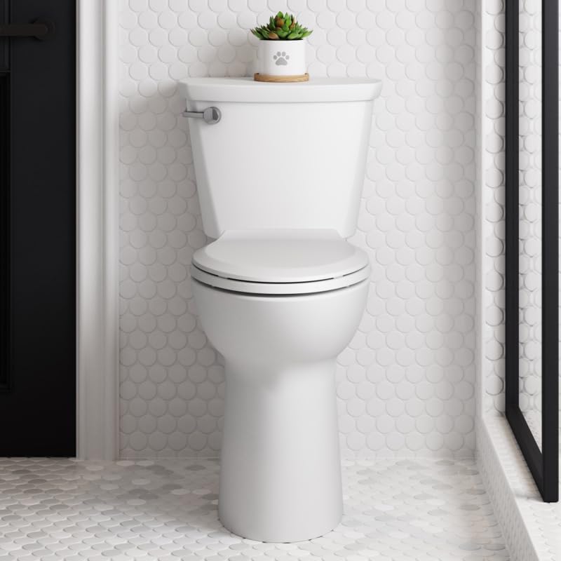 American Standard Cadet PRO Two Piece Elongated Toilet, 1.28 GPF, White - size: 12" rough-in