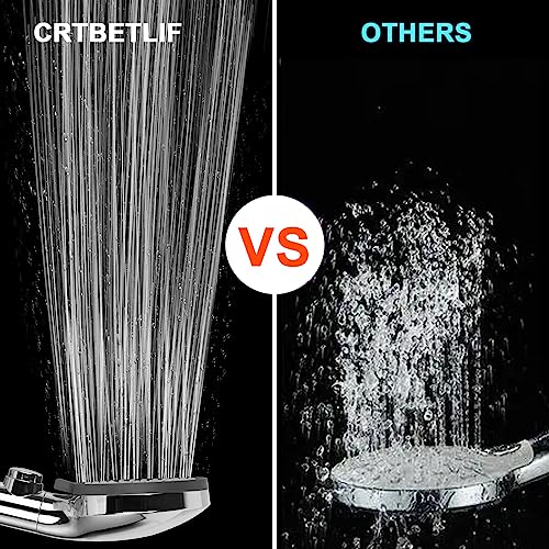 RV Shower Head with Hose, High Pressure 5 Mode Shower head Replacement, Showerheads for RV/Campers, Travel Trailer, Motorhome for Water Saving, Handheld Shower Head Holder and Hose, On Off Switch - color: Premium Chrome