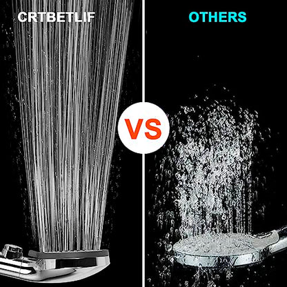 RV Shower Head with Hose, High Pressure 5 Mode Shower head Replacement, Showerheads for RV/Campers, Travel Trailer, Motorhome for Water Saving, Handheld Shower Head Holder and Hose, On Off Switch - color: Premium Chrome