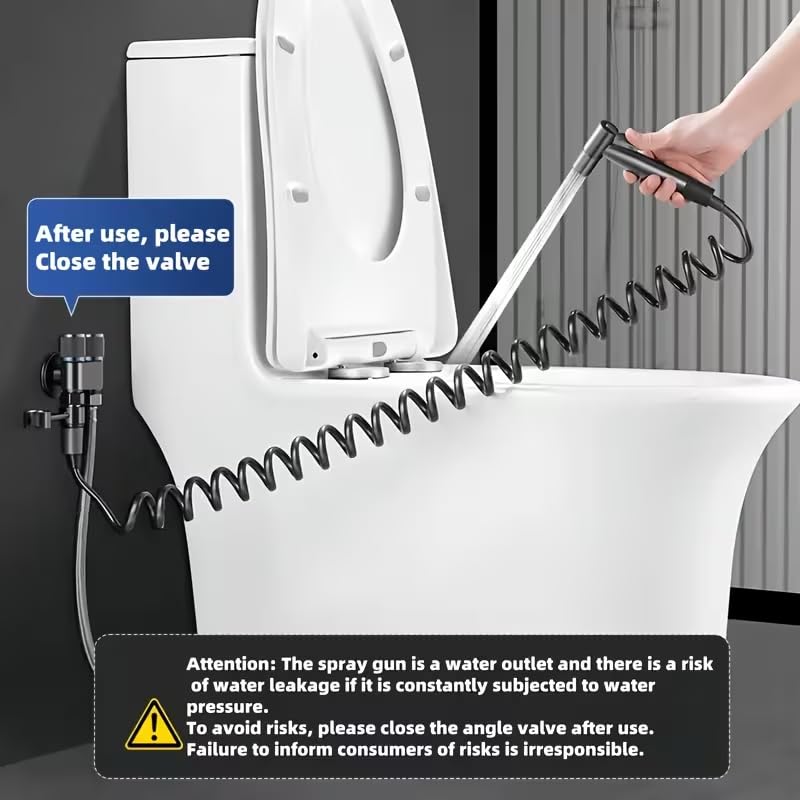 Handheld Bidet Sprayer for Toilet, Stainless Steel with Adjustable Pressure Valve & 78-Inch Hose, Easy Installation Sprayer Kit for Feminine Wash, Muslim Shower & Diaper Cleaning