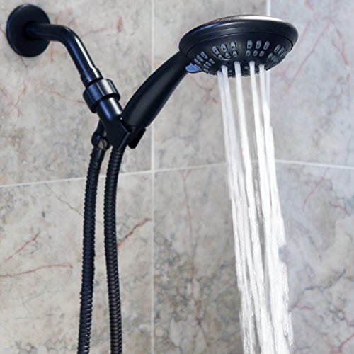 Luxury Handheld Shower Kit - 2.5 GPM - Oil-Rubbed Bronze | 6 Function High Pressure Removable Hand Held Showerhead with Hose and Mount, Easy Install for Boosting Low Water Flow Baths - color: Oil Rubbed Bronze, size: 2.5 GPM