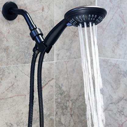 Luxury Handheld Shower Kit - 2.5 GPM - Oil-Rubbed Bronze | 6 Function High Pressure Removable Hand Held Showerhead with Hose and Mount, Easy Install for Boosting Low Water Flow Baths - color: Oil Rubbed Bronze, size: 2.5 GPM