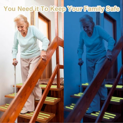 Luminous Non Slip Shower Stickers, Anti Slip Waterproof Bathtub Adhesive Mat Strips, Safe Visible Stair Floor Ladder Tape Decal, Protect Kid Elder for Boat Swimming Pool Health Club (60 Pcs) - color: 60 Pcs