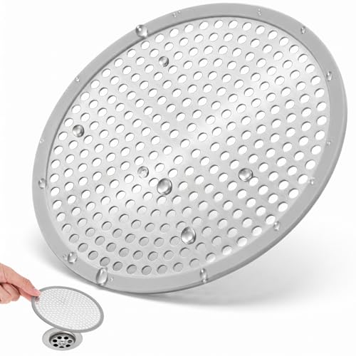 Flat Shower Drain Hair Catcher 4.71" Round Hair Strainer for Shower Drain | Shower Drain Cover Hair Catcher Stainless Steel Universal Filter Hairs Trap Stopper For Drains Showers Room Bathroom