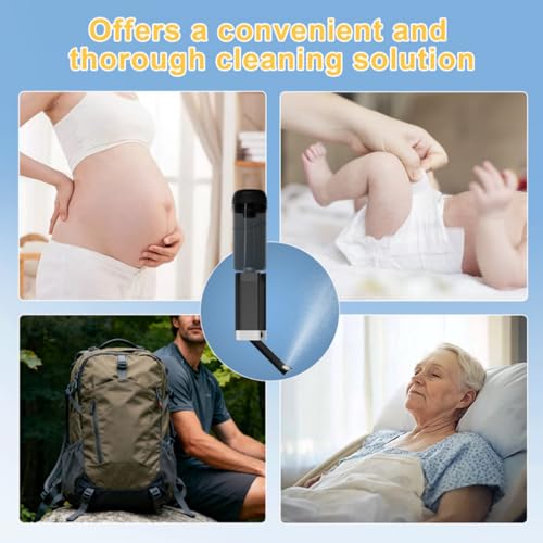 SoulBay Electric Portable Bidet, Rechargeable Travel Sprayer, 400ml | Adjustable High Pressure, Waterproof peri Bottle, for Postpartum, Camping, Office