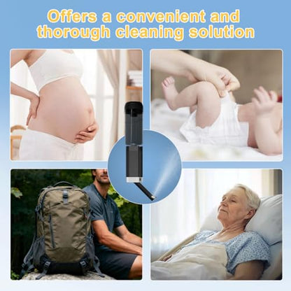 SoulBay Electric Portable Bidet, Rechargeable Travel Sprayer, 400ml | Adjustable High Pressure, Waterproof peri Bottle, for Postpartum, Camping, Office
