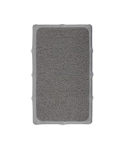 Splash Home Loofa Bathtub Mat Non-Slip, Shower Mat with 12 Suction Cups Bath Mat for Tub, 30 L x 17 W Inches, PVC - Grey - color: Grey