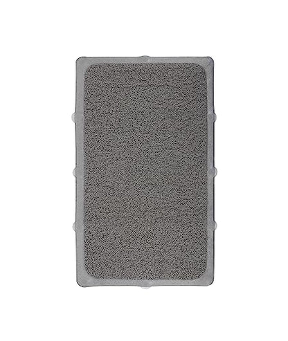 Splash Home Loofa Bathtub Mat Non-Slip, Shower Mat with 12 Suction Cups Bath Mat for Tub, 30 L x 17 W Inches, PVC - Grey - color: Grey