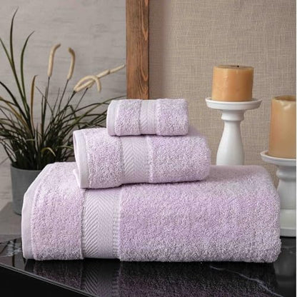 Personalized Towel Set, Custom Bath Towels with Name, Turkish Cotton Lilac | 3 Pcs Set, 100% Cotton, Embroidered, Monogrammed, Customized Gift For Adults, Wedding, Bridal Shower, Housewarming, Spa - color: Lilac, size: 3 Piece Towel Set