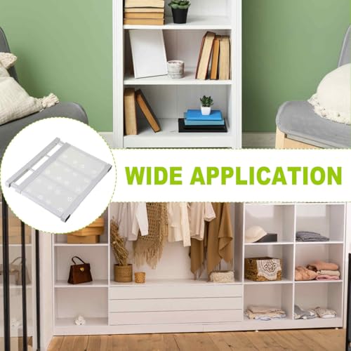 HARFINGTON Expandable Closet Tension Shelf 11.81" to 15.75" Adjustable Closet Organizer 2.5" x 13.78" Flower Pattern Storage Rack for Wardrobe Cupboard Kitchen Bedroom - size: 30cm to 40cm