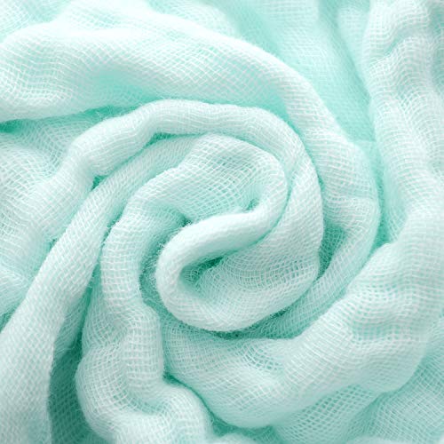 Baby Washcloths - Natural Cotton Baby Wipes - Soft Newborn Face Towel for Sensitive Skin - 10 Pack 12x12 inches - color: Green