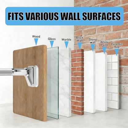 Silver Shower Curtain Rod 39 to 86 Inch,Heavy-Duty inner Lock Stainless Steel Telescopic Rod,1.2-Inch Diameter Bathroom Anti-Rust And anti-Slip Tension Rod Without Drilling,Convenient to Use - color: Stainless steel, size: 39-86 Inches