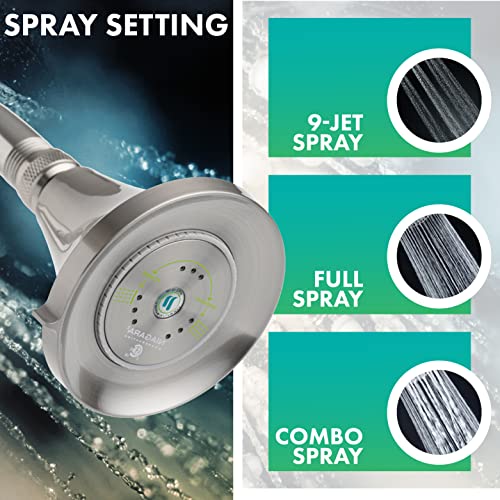 Niagra Conservation N3912BN Earth Luxe High Efficiency Showerhead, Brushed Nickel - color: Brushed Nickel, style: 1.25 GPM
