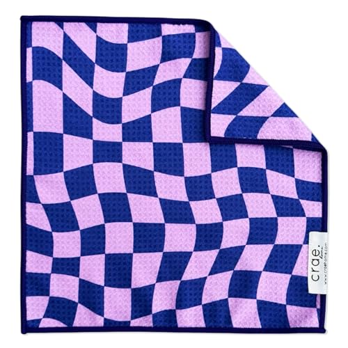 Double-Sided Microfiber Washcloths, Waffle Weave Kitchen Washcloths for Use | 12x12 Inch, Super Absorbent, Lint-Free, Fast Drying, For Cleaning Dishes, Cars & More, Durable & Soft, Pinkstir Towel Set Use - color: Purpstir