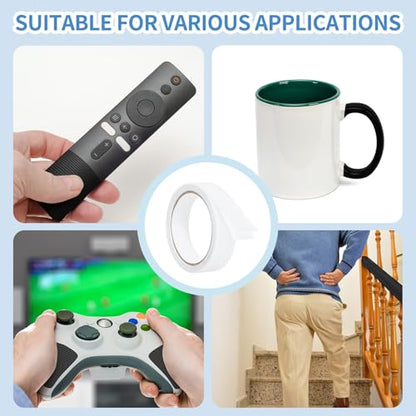 PATIKIL 1 Inch x 10 Feet Non-Slip Grip Tape, Waterproof Non-Abrasive Traction Tape Self-Adhesive Cushion Pad Strips for Handrails Game Controllers Ovens- 1 Roll (Clear) - color: Clear, size: 1 Inch x 10 Feet