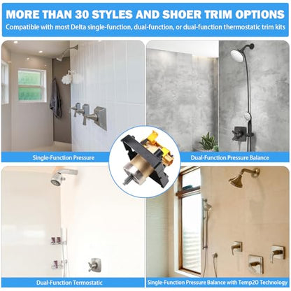 R10000-UNBXHF MultiChoice Tub and Shower Rough-In Valve Body, High Flow | Compatible with Single- and Dual-Function Delta Tub and Shower Trim Kits; High-Flow Design Replaces R10000-UNBXHF - style: R10000-UNBXHF