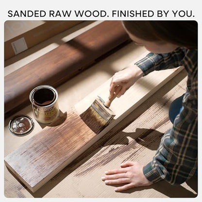 Wood Floating Shelf 12 inch, High End Solid Natural Wood 12inch Floating Shelves for Wall Mounted, Unfinished Small Wooden Floating Shelves, Heavy Duty Bracket, 12 X 6.5 X 1.75 in, Set of 2 - color: Unfinished - Raw Sanded Pine (Diy), size: 12 inch